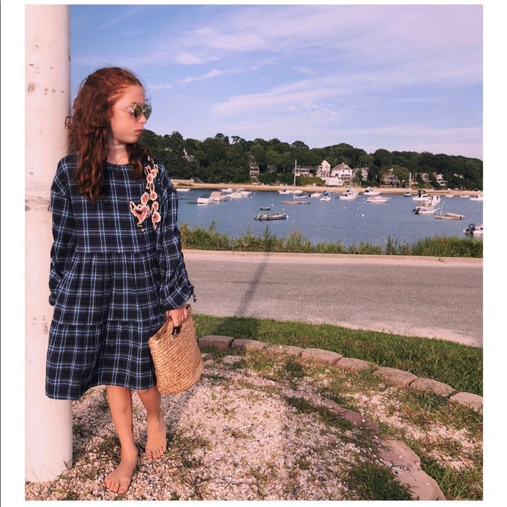 Zara blue plaid dress